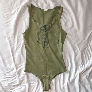 Garage Lace Up Bodysuit
